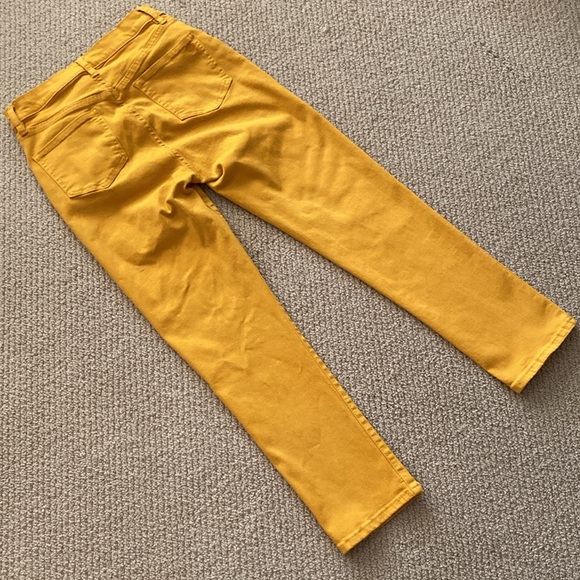 Tory Burch High Rise Skinny Jeans Pants Marigold Yellow Size 26 Stretch Like New - Picture 8 of 12